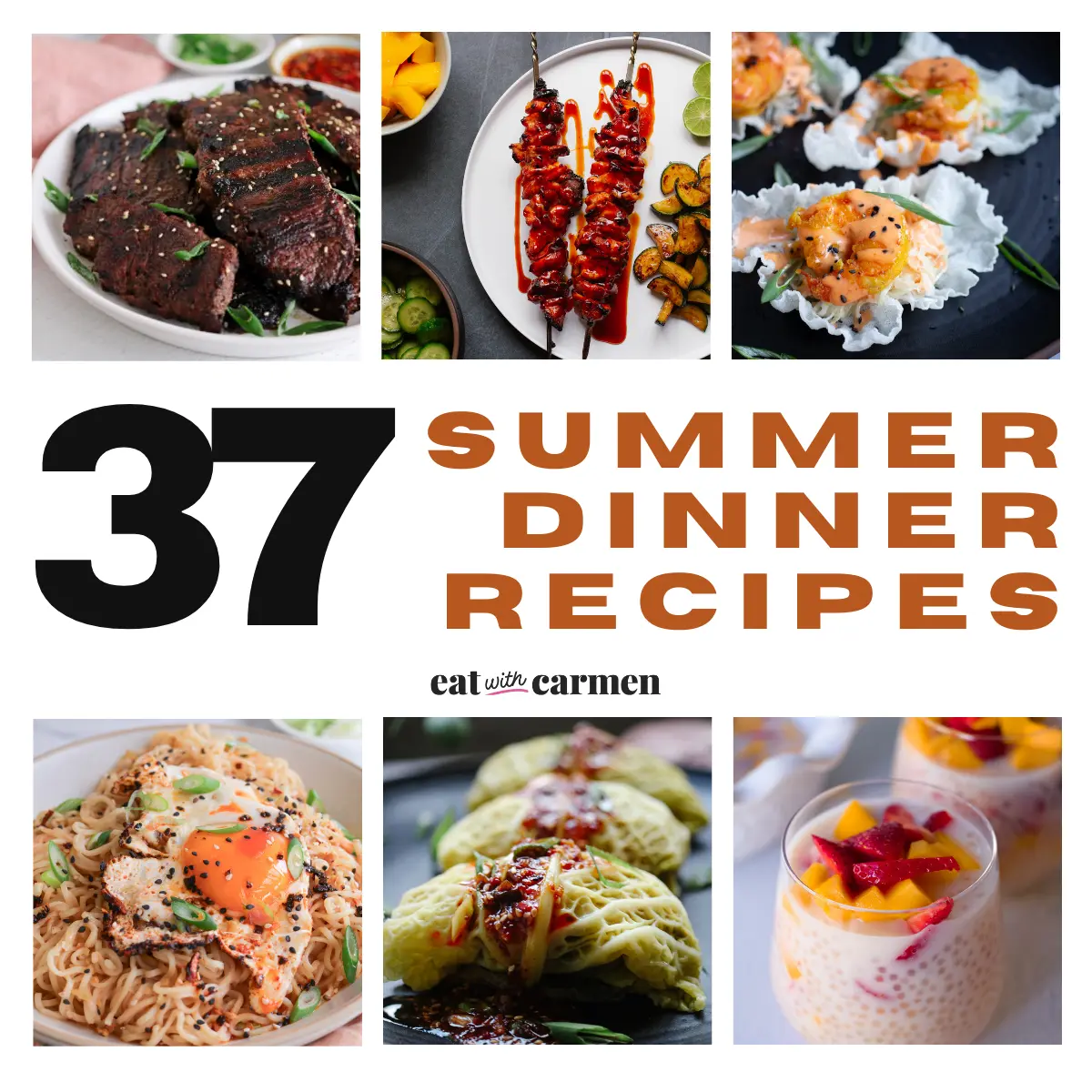 Blog post cover image for 37 Summer Dinner Recipes