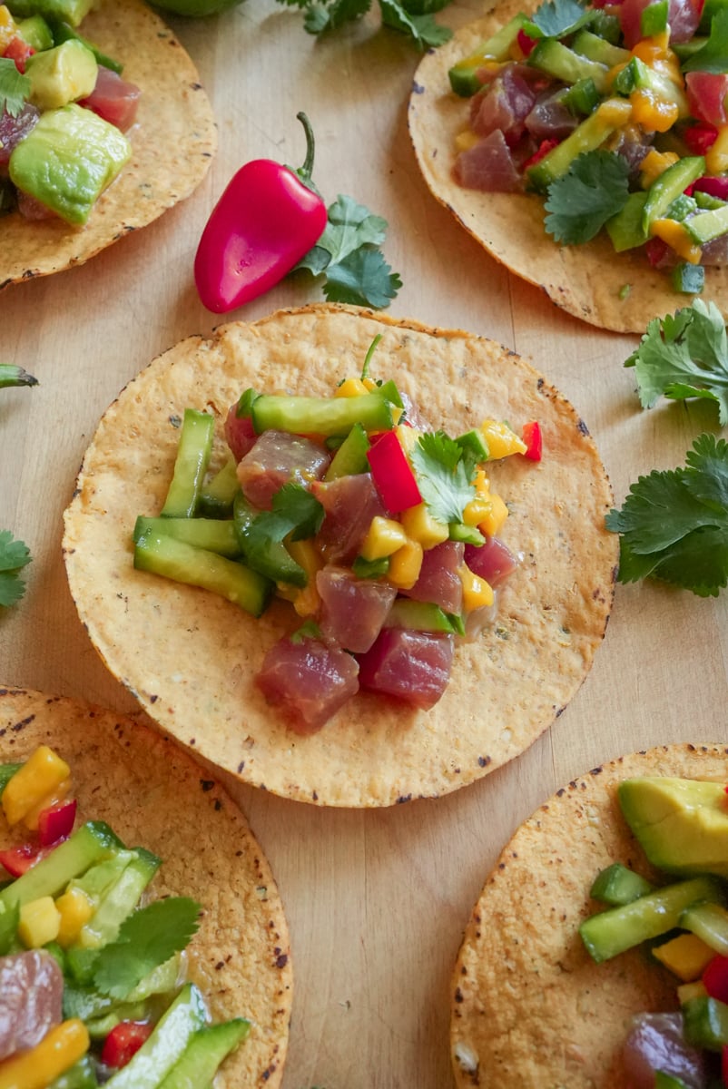 ahi tuna tostadas