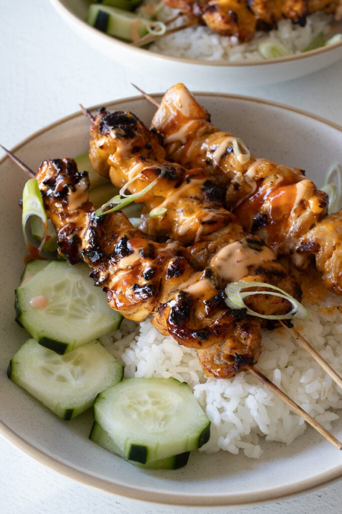 bang bang chicken skewers