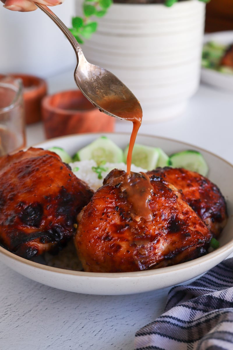 miso glazed chicken thighs