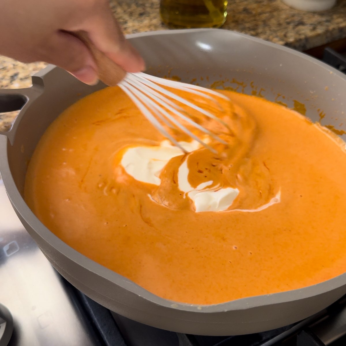 add cream gochujang mac and cheese