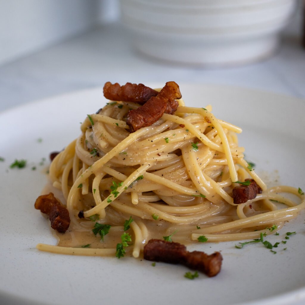 miso udon carbonara