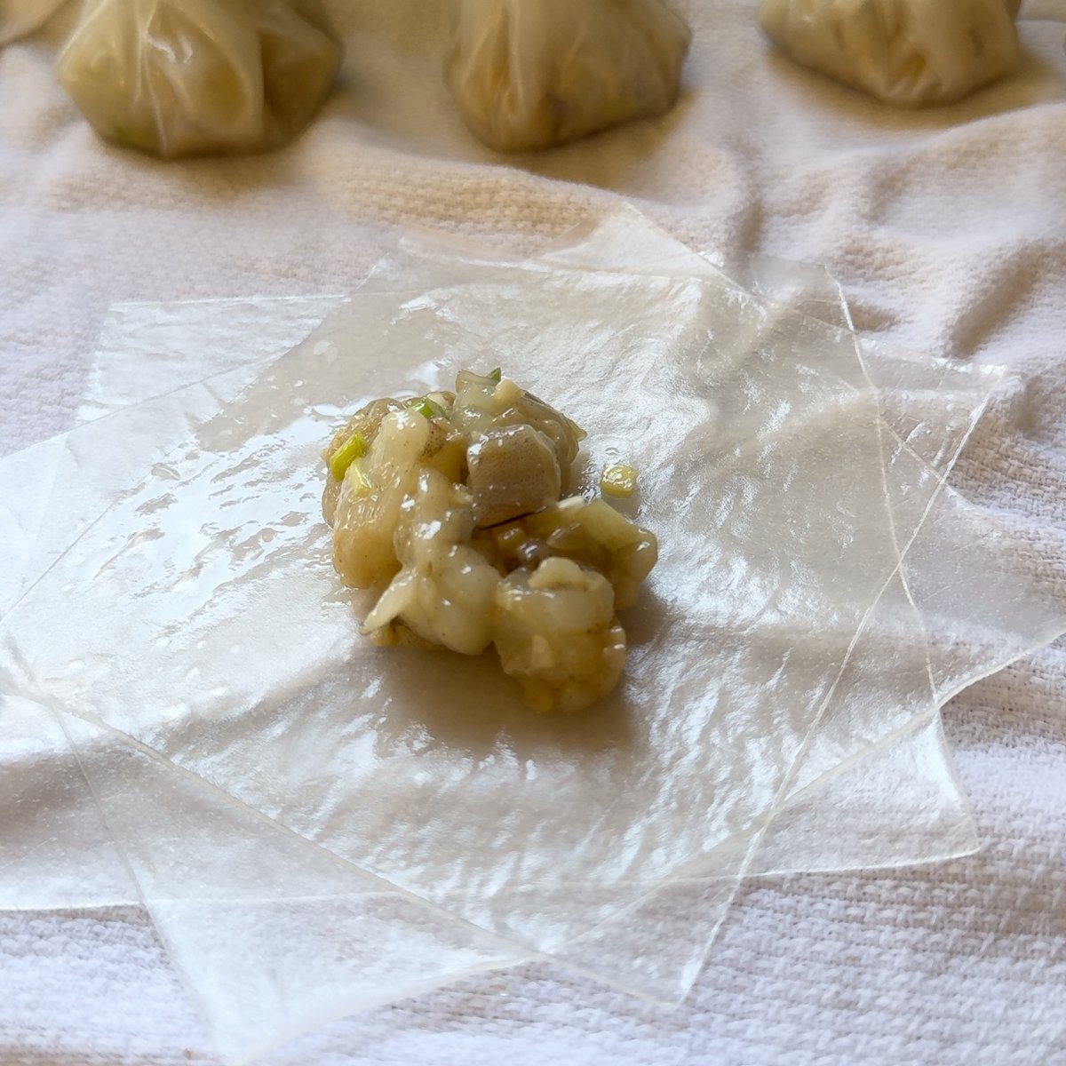 rice paper dumplings with shrimp