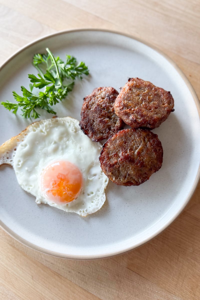 cooking breakfast sausage in air fryer