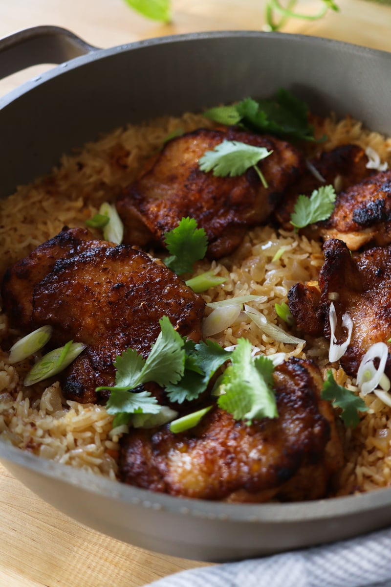 One Pot Garlic Chicken and Rice