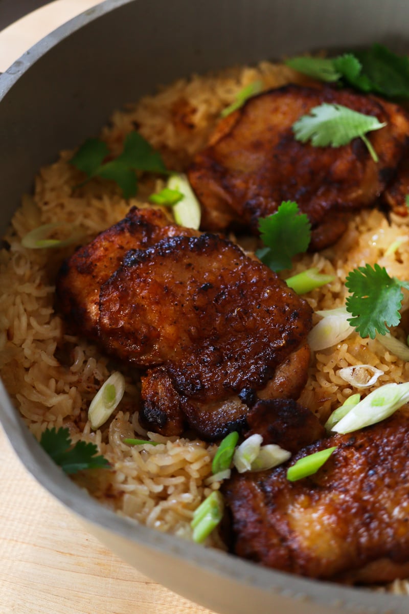 garlic rice and chicken