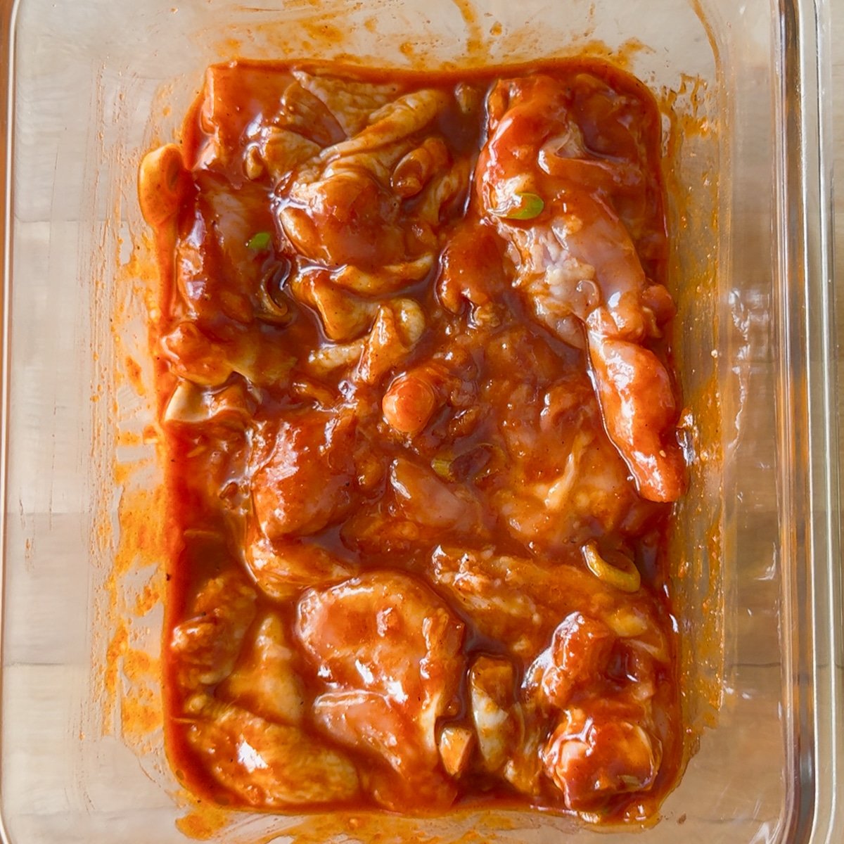 marinated miso gochujang chicken