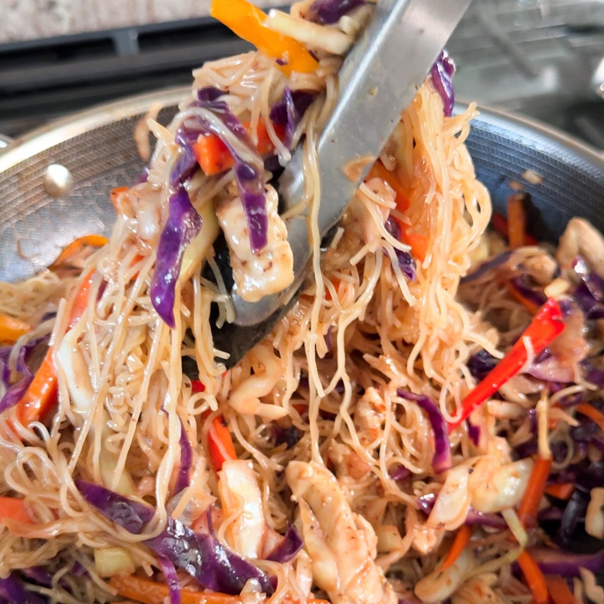 toss the pancit.