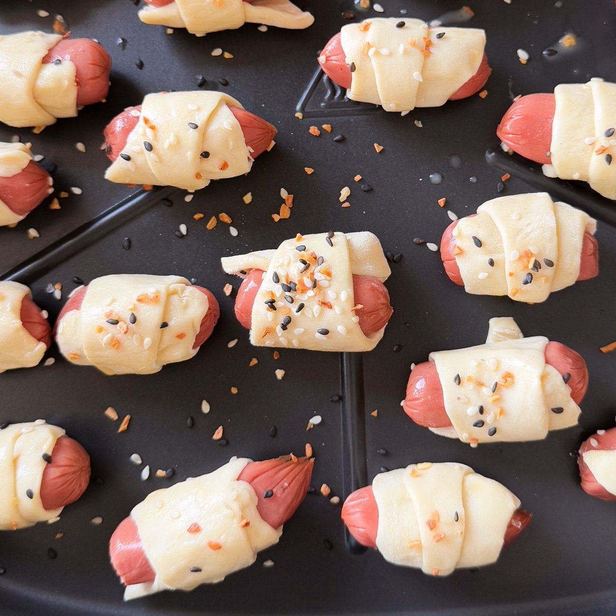 sprinkle topping for on top of piggies in a blanket