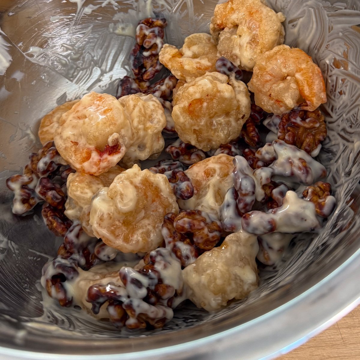 mix the recipe honey walnut shrimp