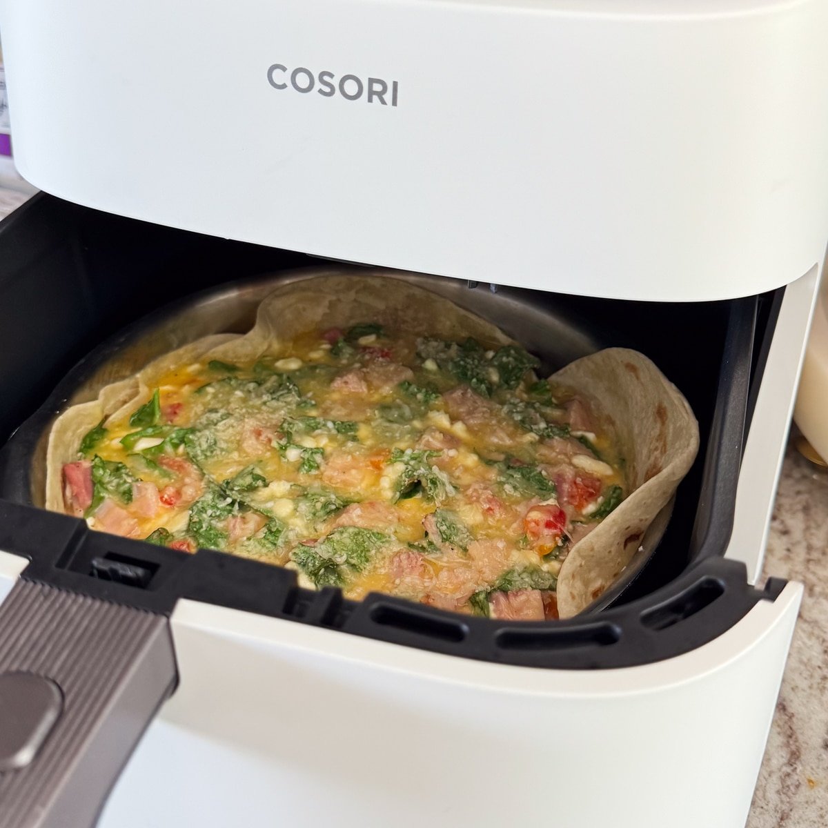 tortilla shell quiche