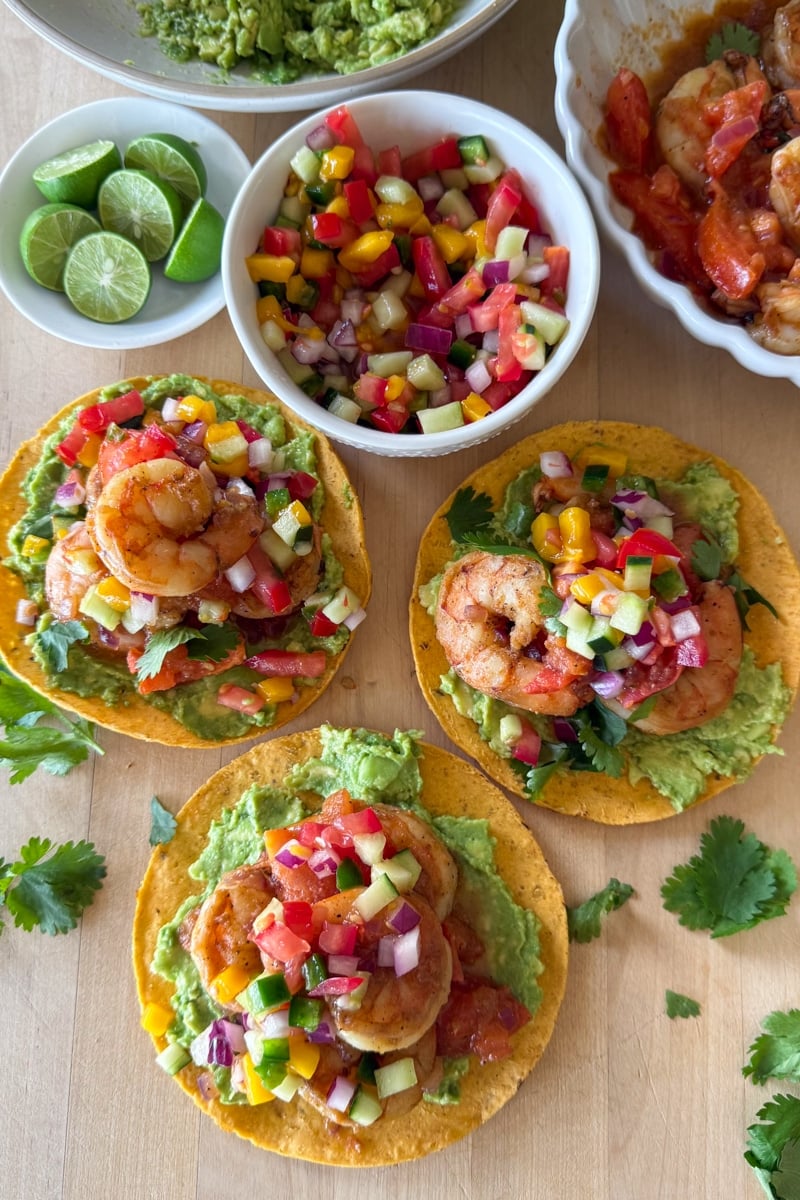 tostada shrimp