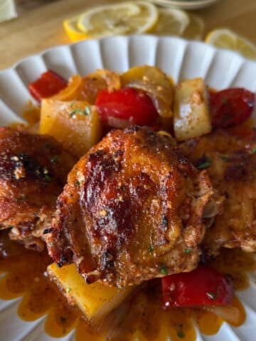 best roasted chicken thighs and potatoes