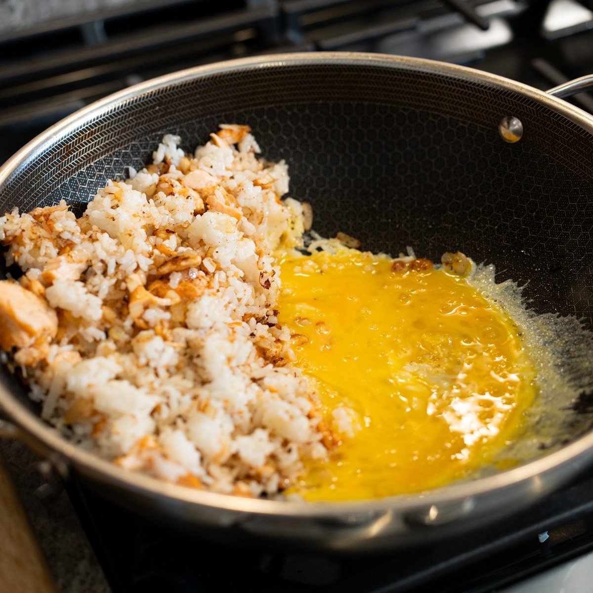 salmon egg fried rice