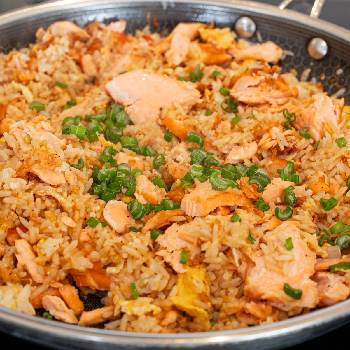 Salmon and fried rice