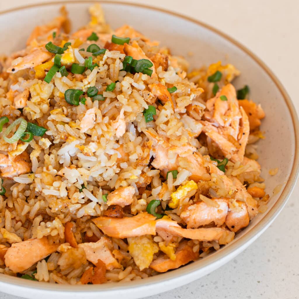 salmon fried rice