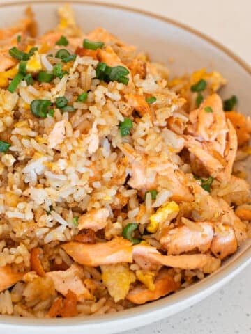 salmon fried rice