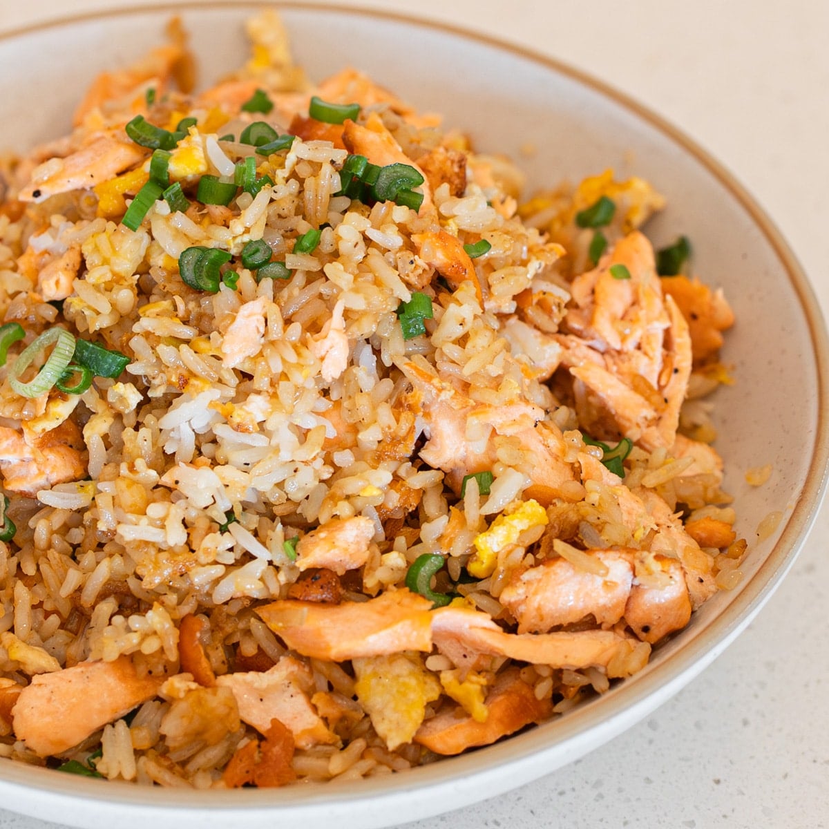 salmon fried rice