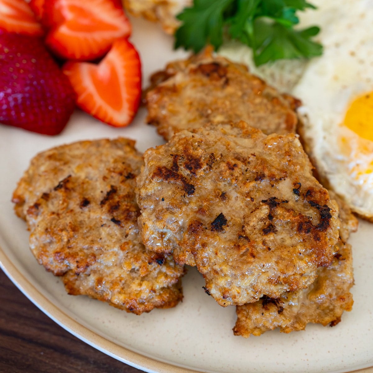 Chicken sausage with eggs