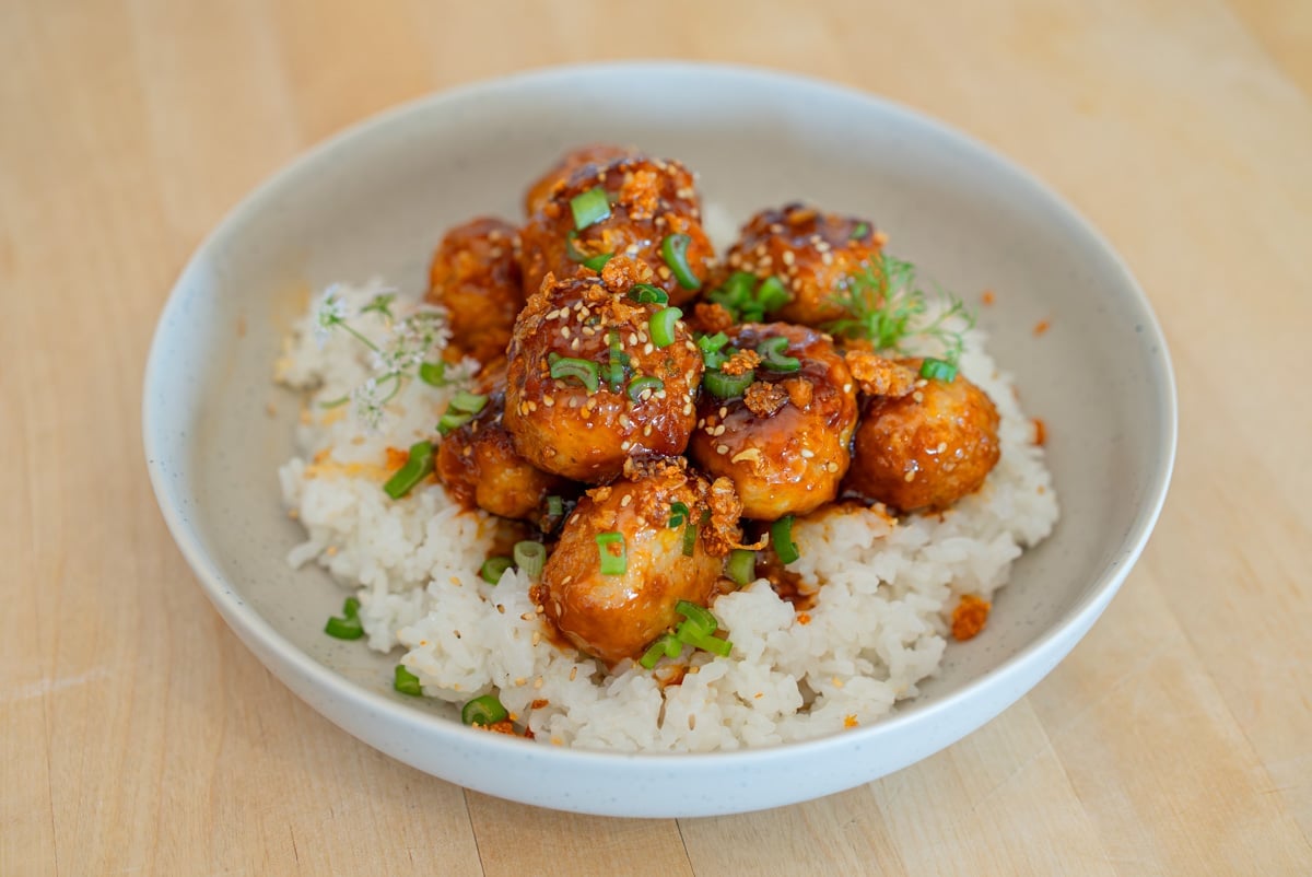 Ground chicken meatballs in air fryer