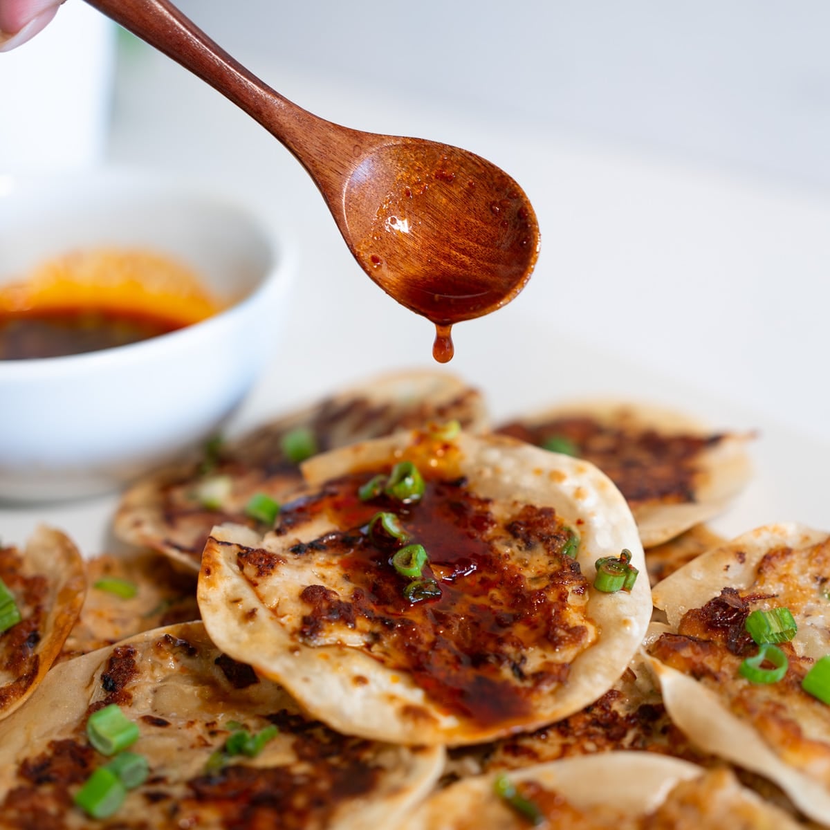 Crispy dumpling tacos