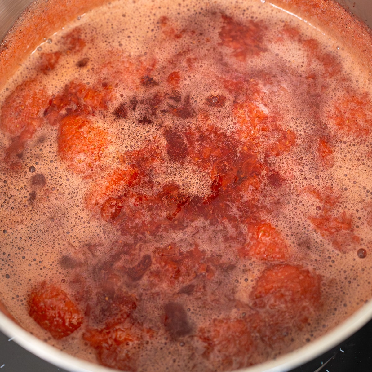 cooking frozen strawberries down into easy 10 minute compote