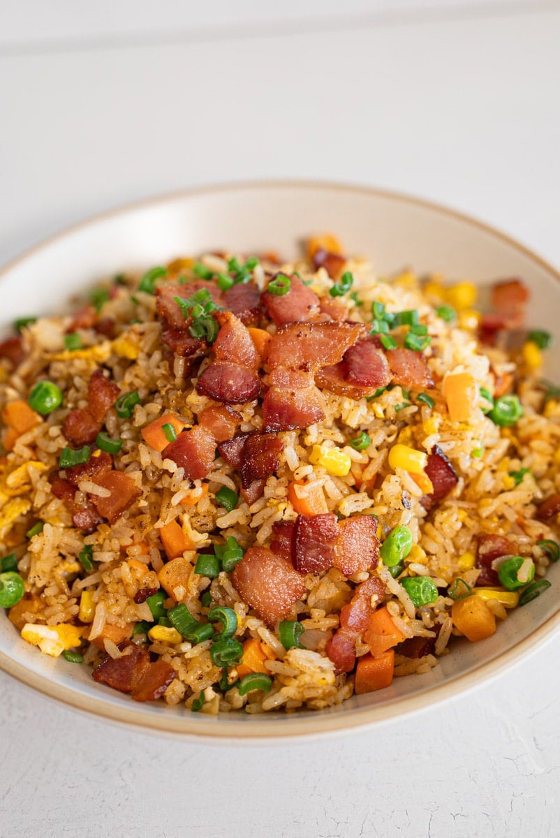 Fried rice recipe with bacon
