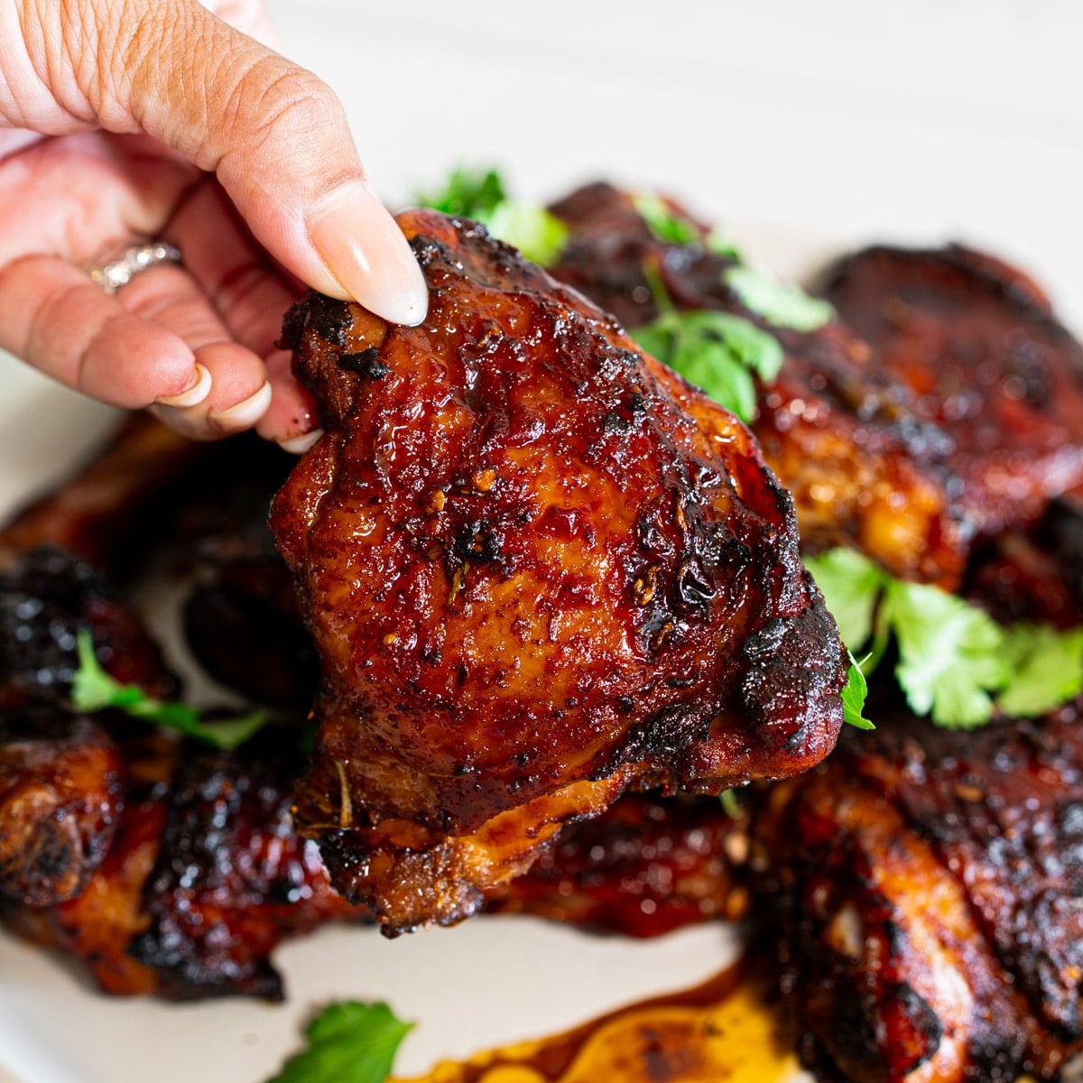 Glazed chicken thighs air fryer