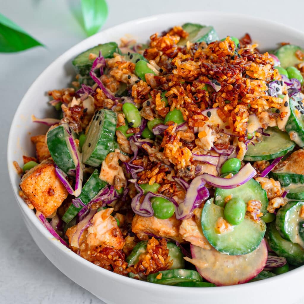 Salmon and rice salad