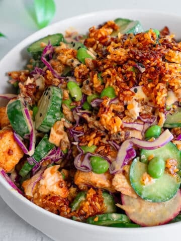 Salmon and rice salad