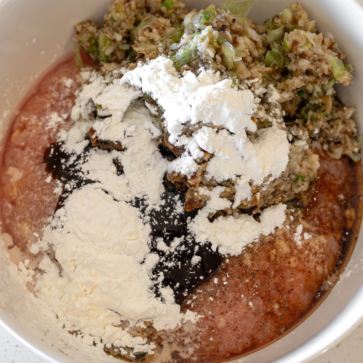 Smashed dumpling taco