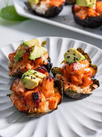 salmon sushi cups