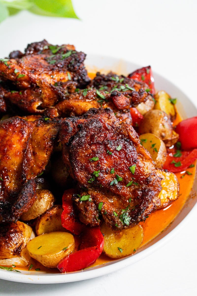 Chicken and potatoes in air fryer