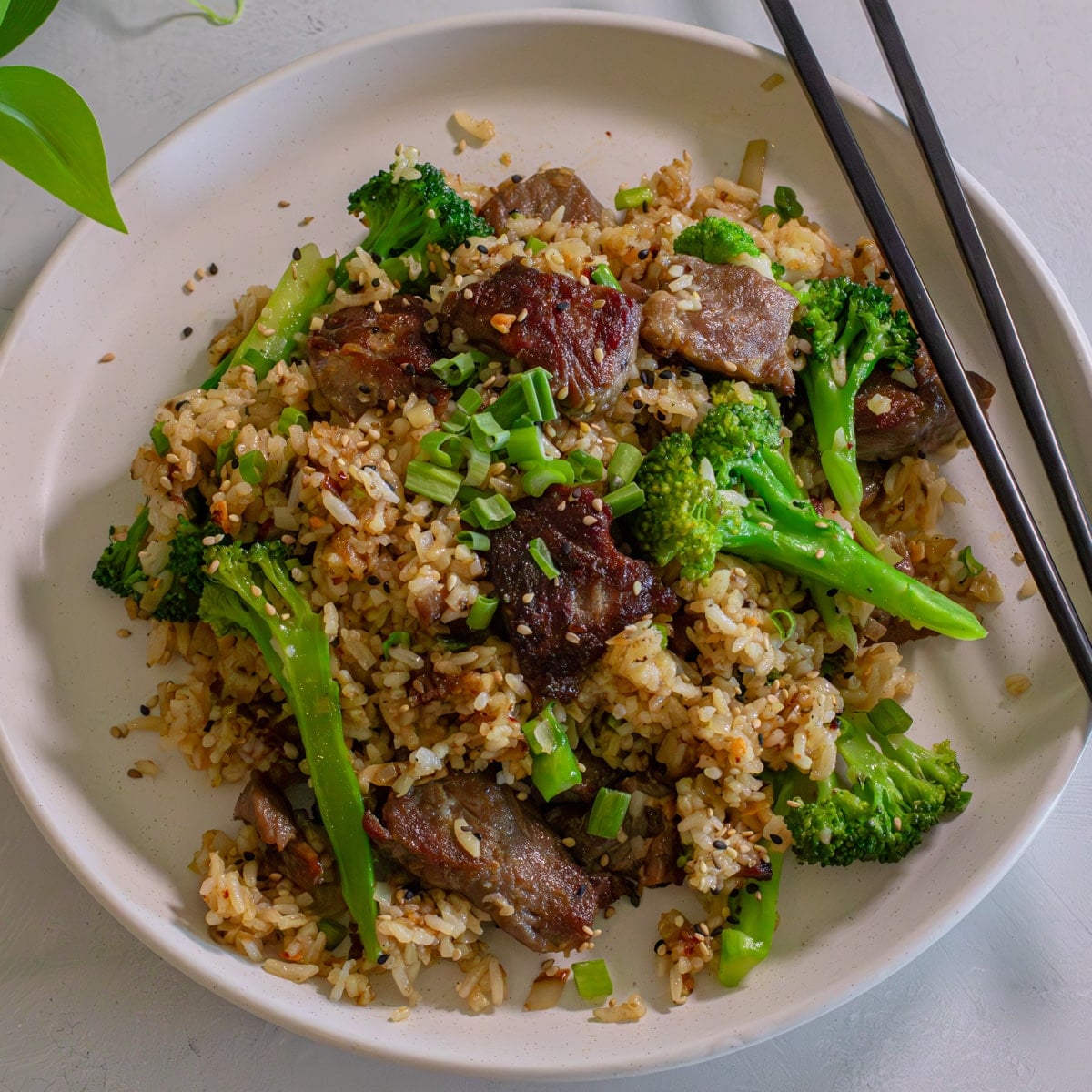 Fried rice beef and broccoli