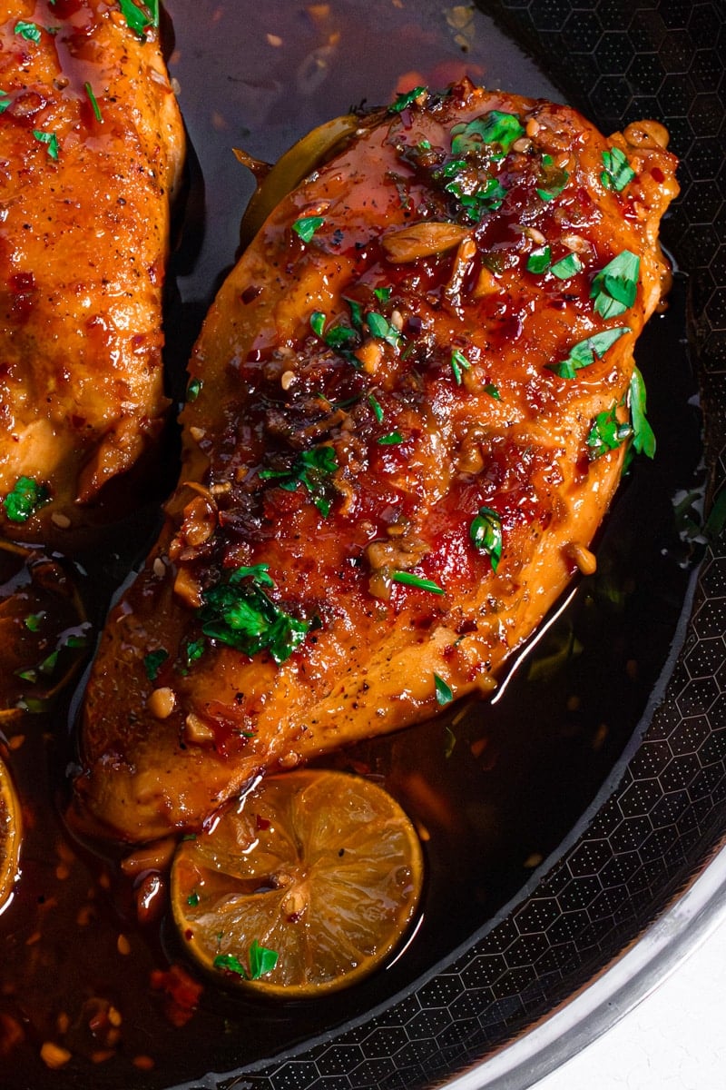 Sticky glazed chicken