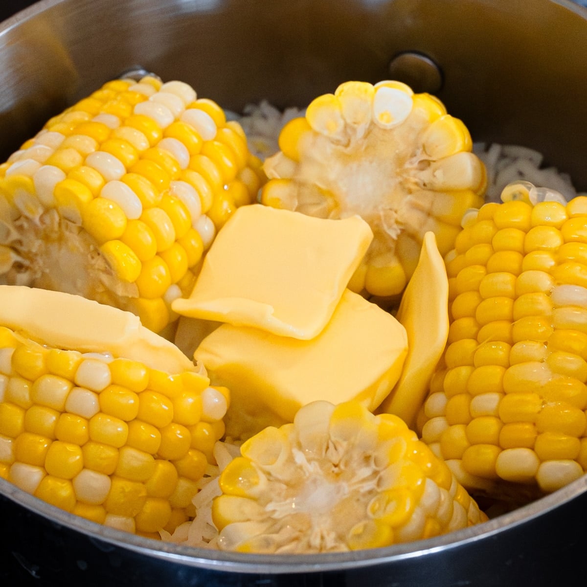 Corn with butter