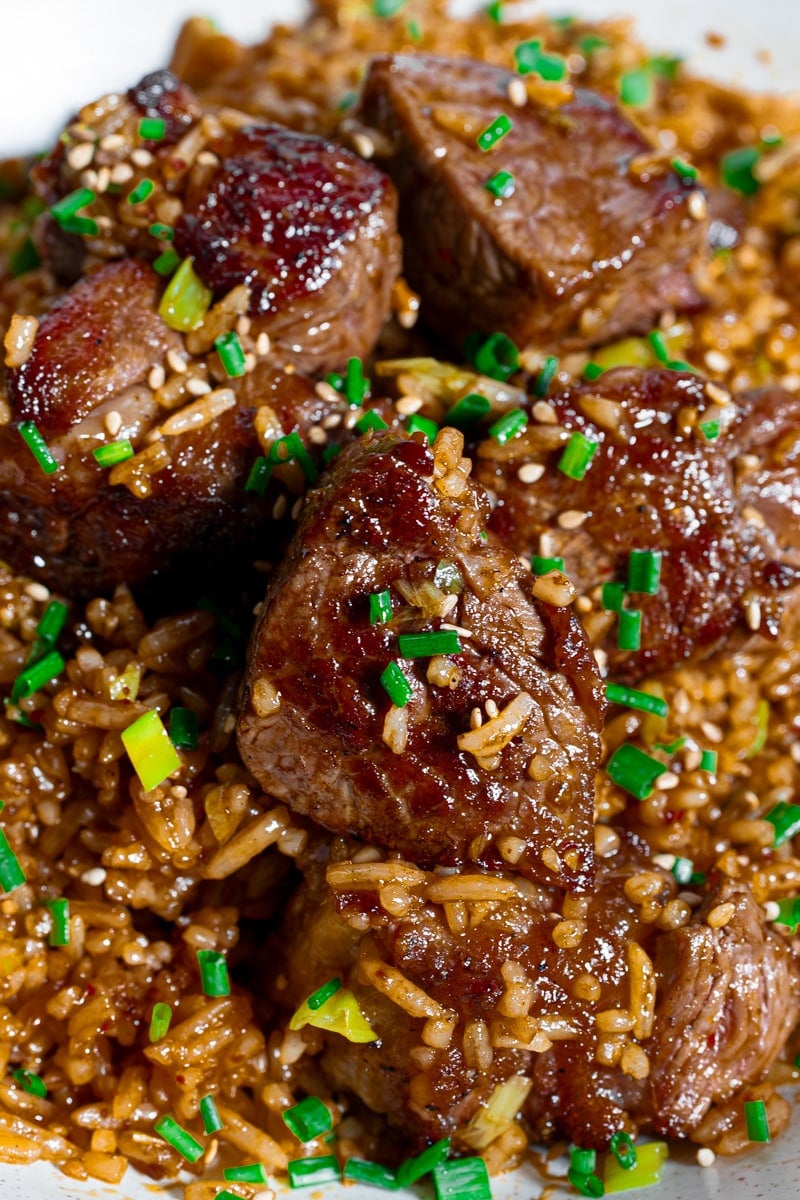 Fried rice steak