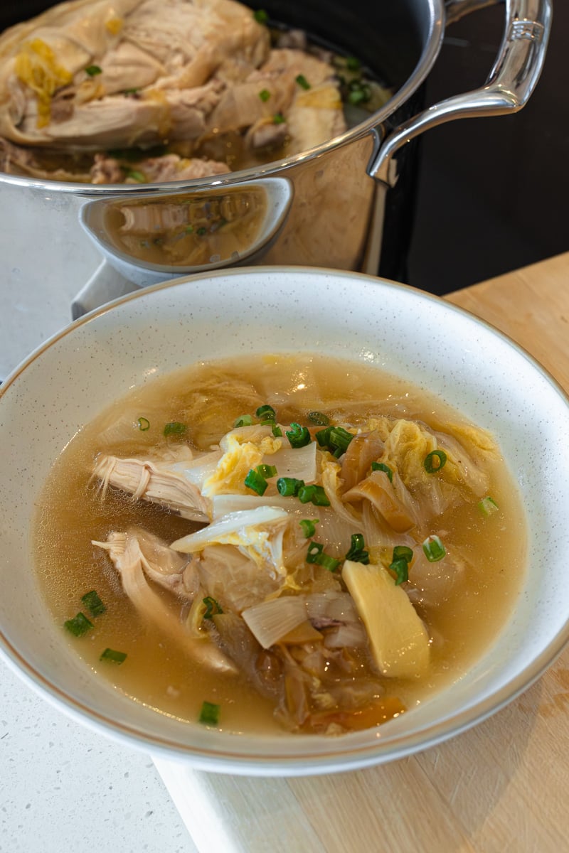 no water chicken soup