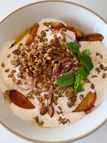 peaches and cottage cheese