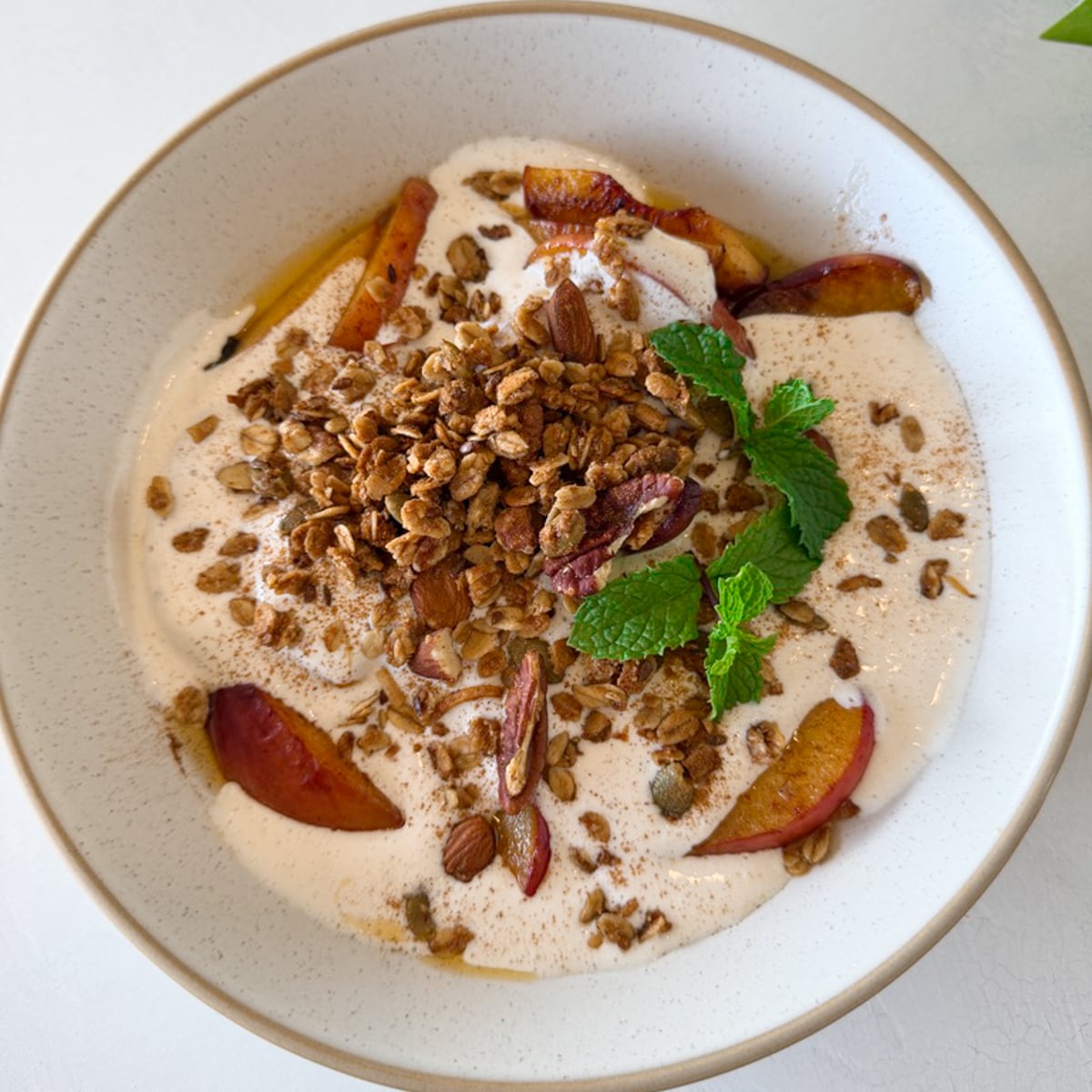 peaches and cottage cheese