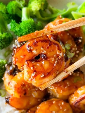 Honey teriyaki shrimp