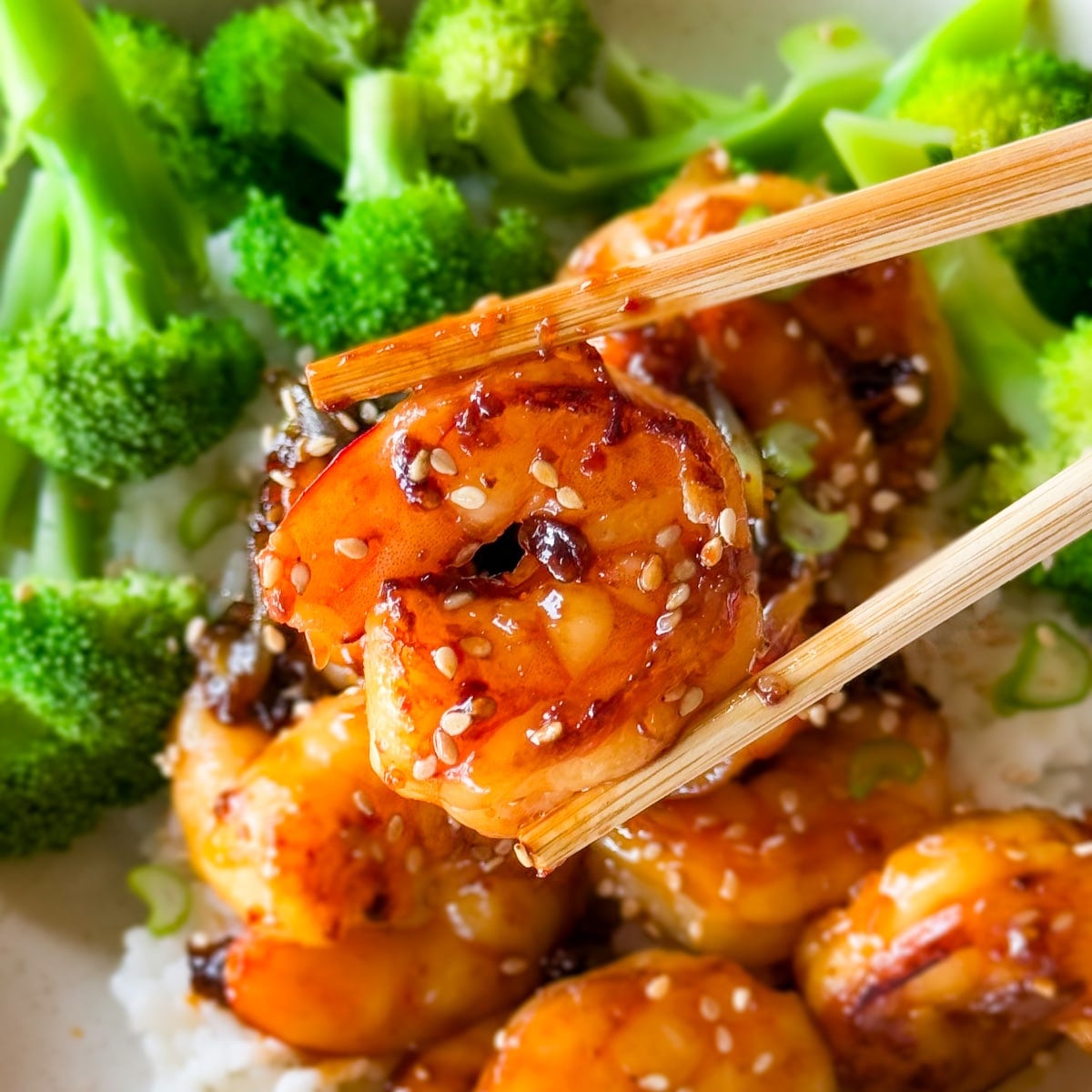 Honey teriyaki shrimp