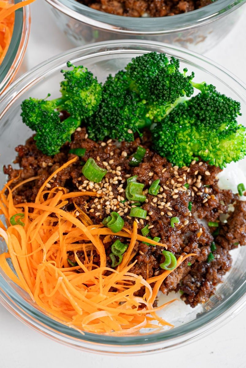 Mongolian beef rice bowl