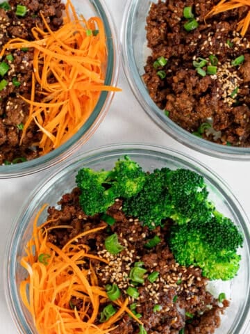 mongolian beef bowls