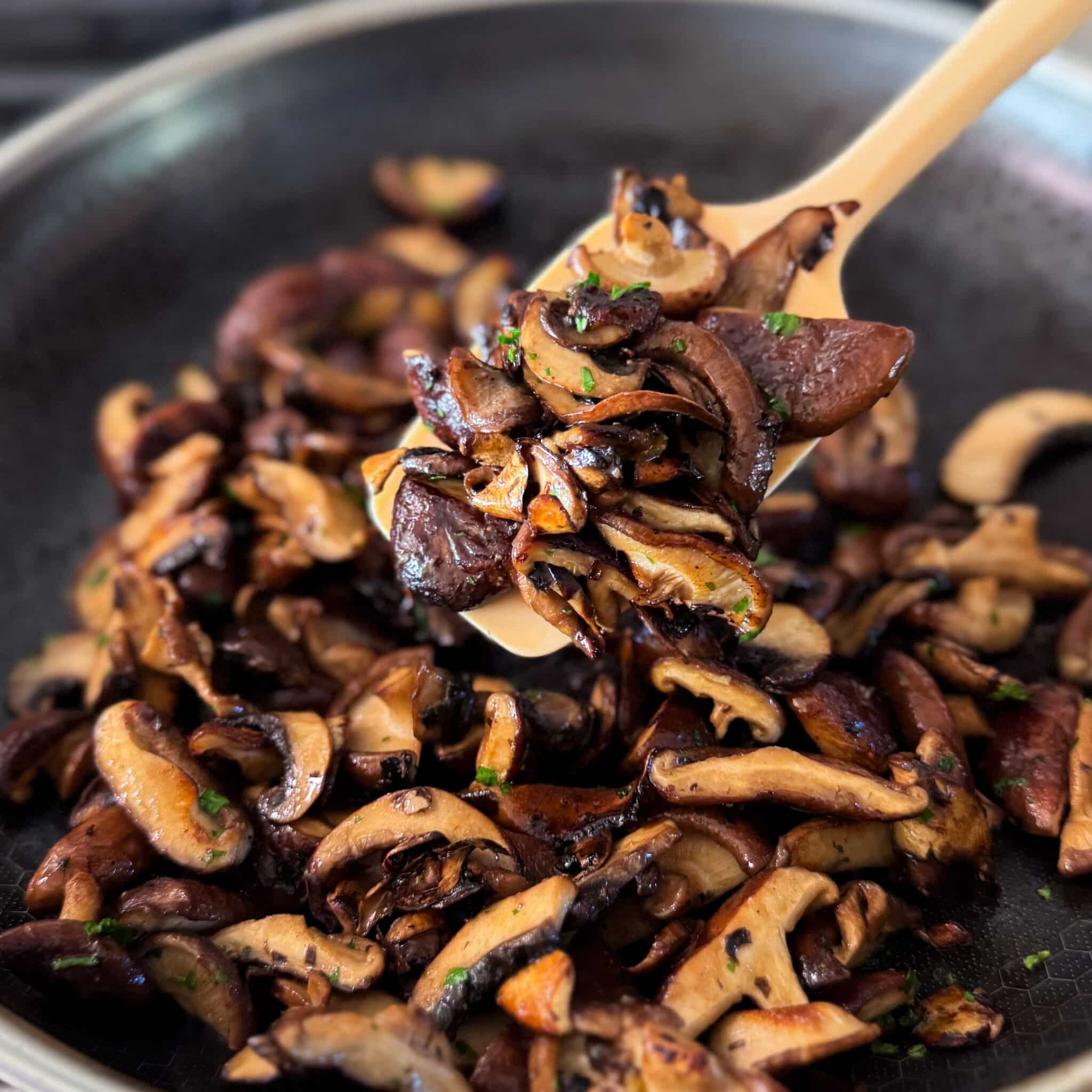Sesame garlic miso butter mushrooms
