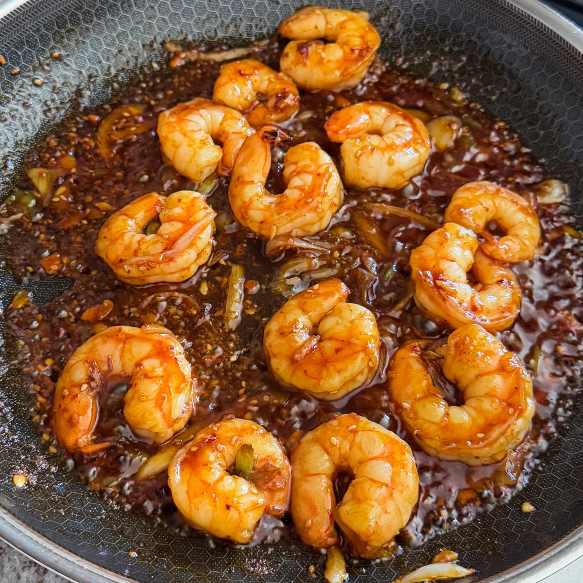 Shrimp teriyaki stir fry