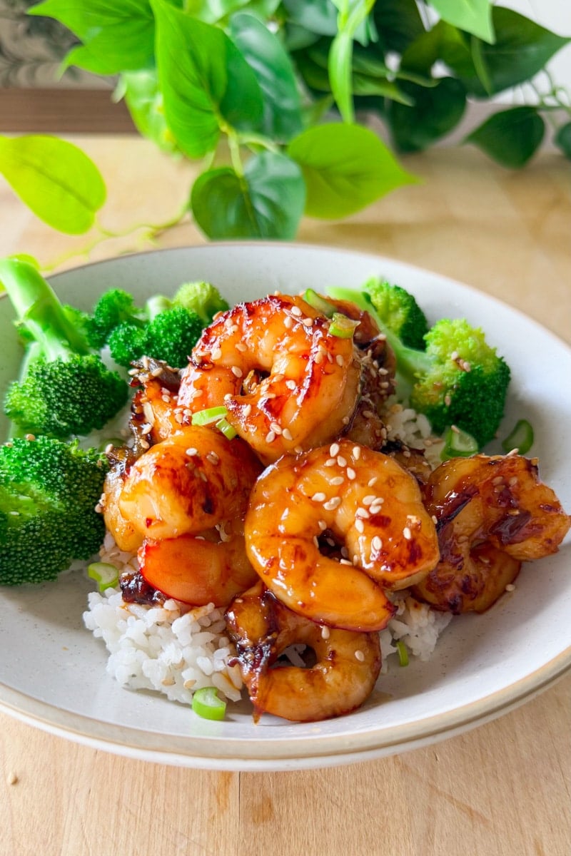 Teriyaki shrimp bowls