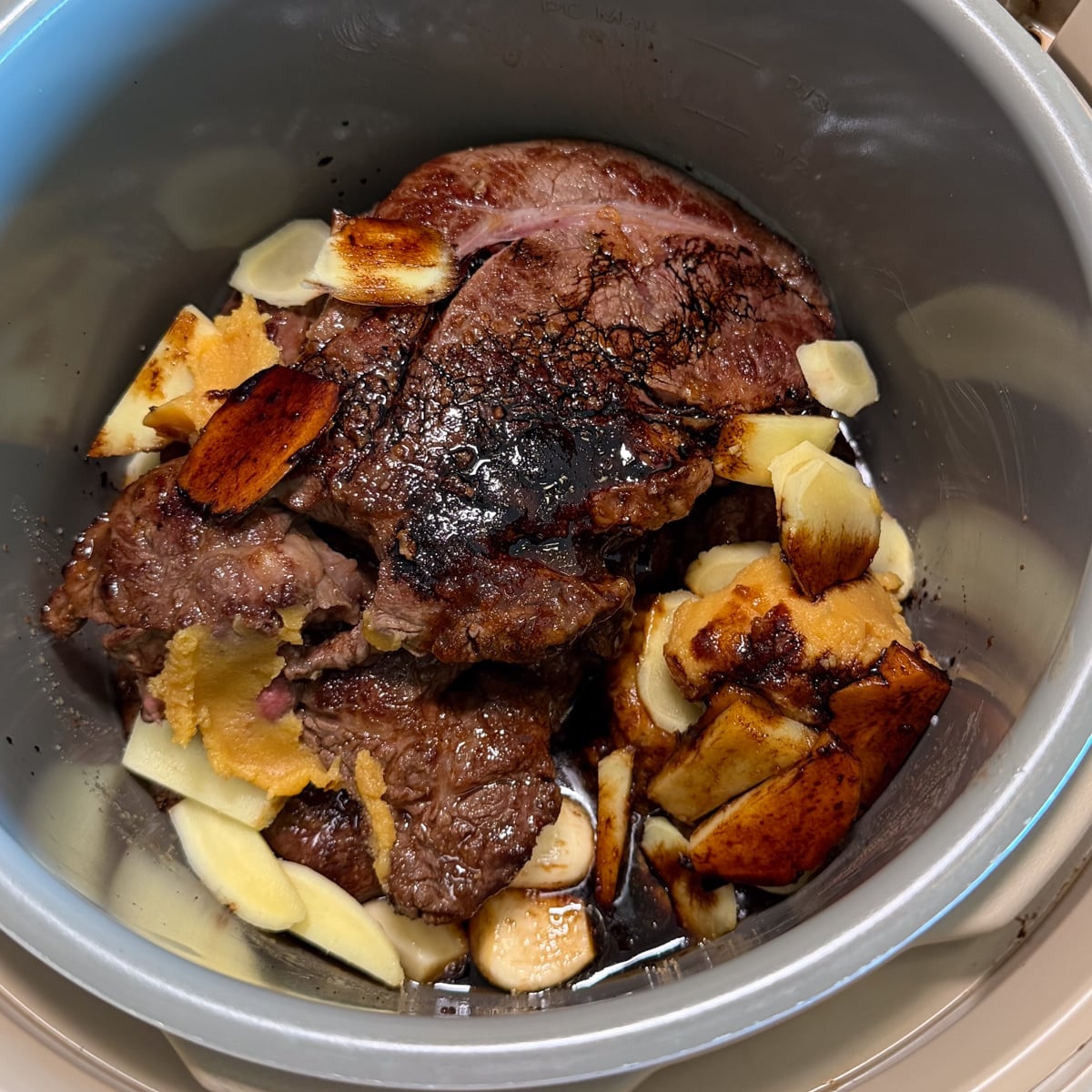 ginger miso beef pressure cooker